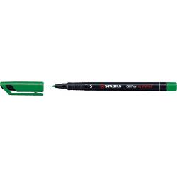 Stabilo OHPen Rotulador Permanente - Punta Superfina - Trazo de 0.4mm - Agarre Antideslizante - Tapon Ventilado - Color Verde