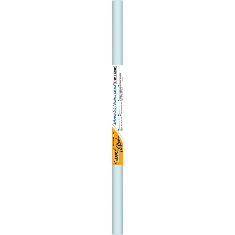 Bic Velleda Rollo Adhesivo para Pizarra Blanca - Facil de Cortar - Se Adapta a cualquier Superficie - Tamaño 67x100cm