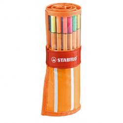 Stabilo Point 88 Pack de 30 Rotulador de Punta Fina de Fibra - Trazo de 0.4mm. - Tinta con Base de Agua - Apto para Reglas y Pla