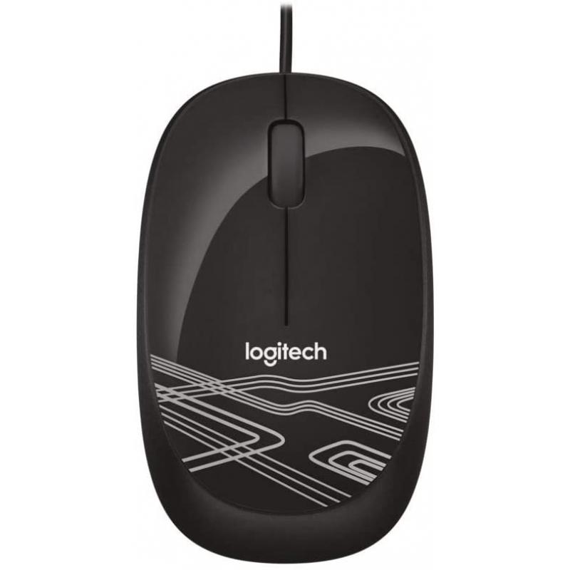 Logitech M105 Raton USB 1000dpi - 3 Botones - Uso Ambidiestro - Cable de 1.50m - Color Negro