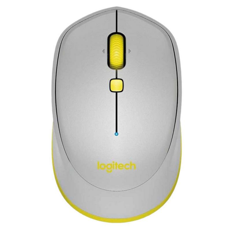 Logitech M535 Raton Inalambrico Bluetooth 1000dpi - 3 Botones - Uso Ambidiestro - Color Gris/Amarillo