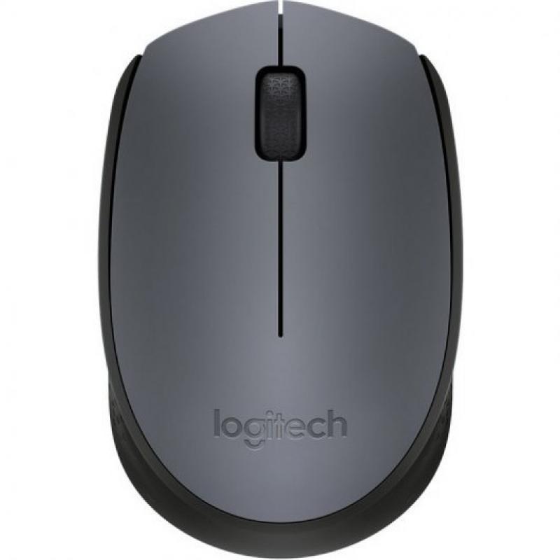 Logitech M170 Raton Inalambrico 1000dpi - 3 Botones - Uso Ambidiestro - Color Gris/Negro