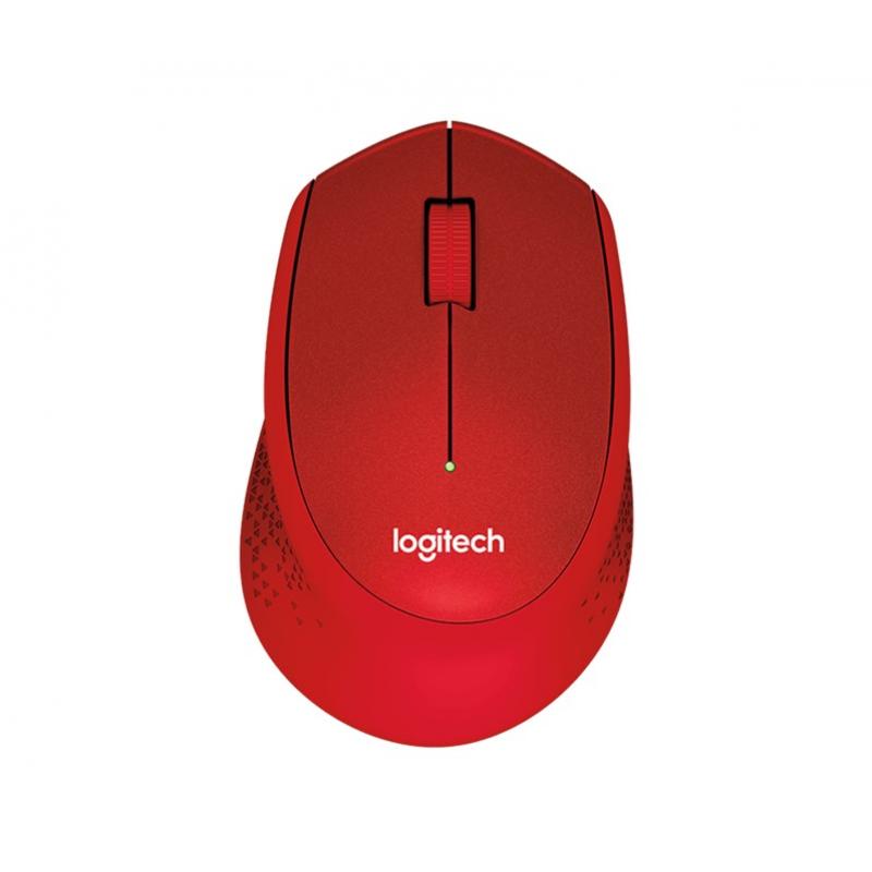 Logitech M330 Silent Plus Raton Inalambrico 1000dpi - Silencioso - 3 Botones - Uso Diestro - Color Rojo