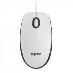 Logitech M100 Raton USB 1000dpi - 3 Botones - Uso Ambidiestro - Cable de 1.80m - Color Blanco