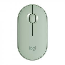 Logitech Pebble M350 Raton Inalambrico USB 1000dpi - 3 Botones - Uso Ambidiestro - Color Verde Eucalipto