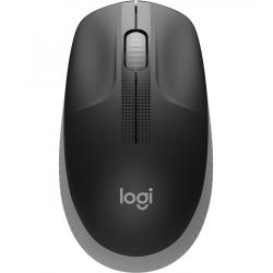 Logitech M190 Full Size Raton Inalambrico USB 1000dpi - 3 Botones - Gran Tamaño - Uso Ambidiestro - Color Negro/Gris Claro