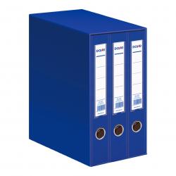 Dohe Archicolor Modulo de 3 Archivadores de Palanca con Rado - Lomo Estrecho - Formato Folio - Carton Forrado - Color Azul