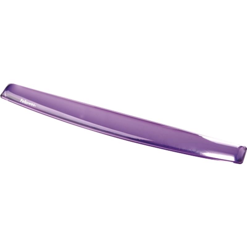 Fellowes Crystal Reposamuñecas Flexible de Gel para Teclado - Resistente a las Manchas - Color Violeta