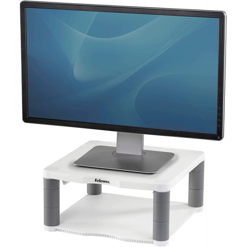 Fellowes Soporte para Monitor Premium - Ajustable en 5 Alturas - Hasta 36kg - Color Gris