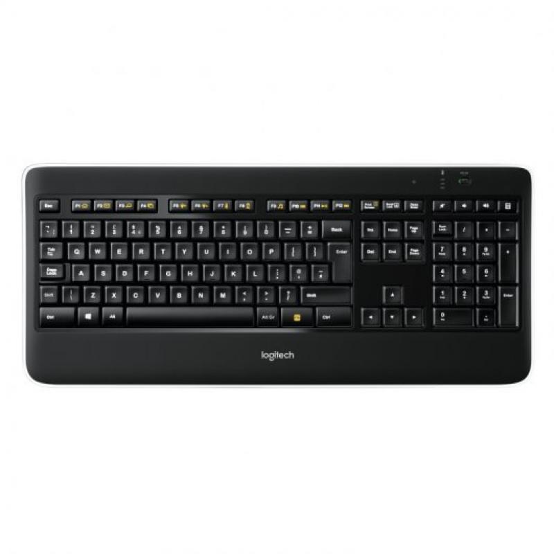 Logitech K800 Teclado Inalambrico USB - Teclas Retroiluminadas con Deteccion de Proximidad de Manos - Iluminacion Ajustable - Co