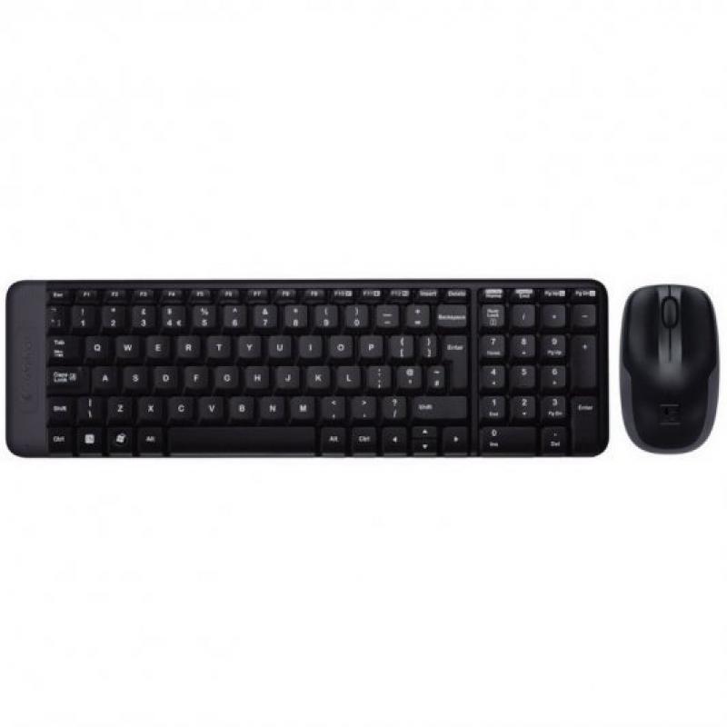 Logitech MK220 Pack Inalambrico Teclado K220 + Raton M150 3 Botones - Uso Ambidiestro - Portugues