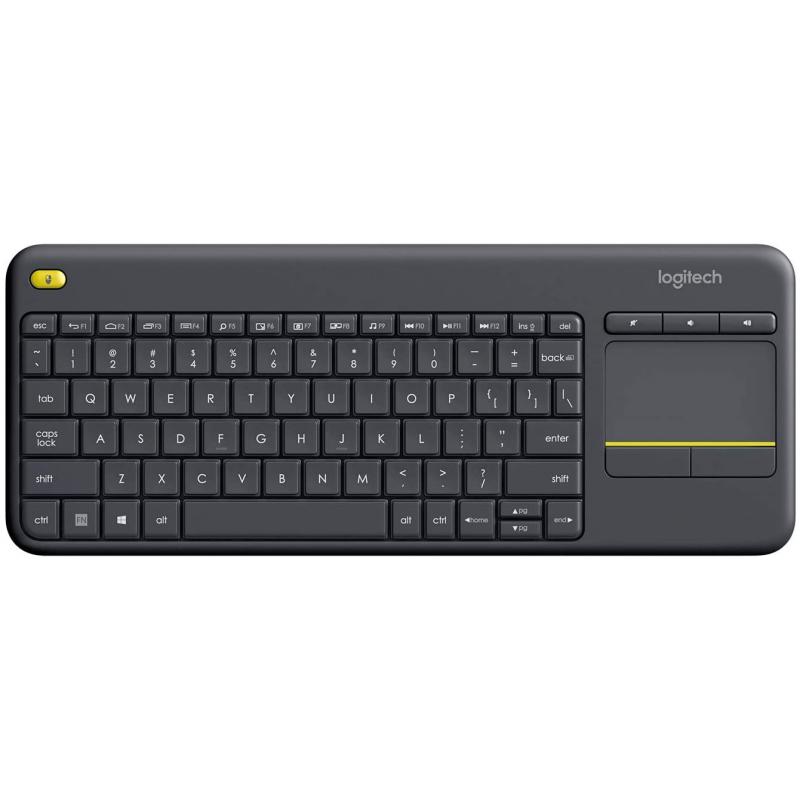 Logitech K400 Plus Teclado Inalambrico Touchpad - PC, TV - Color Negro