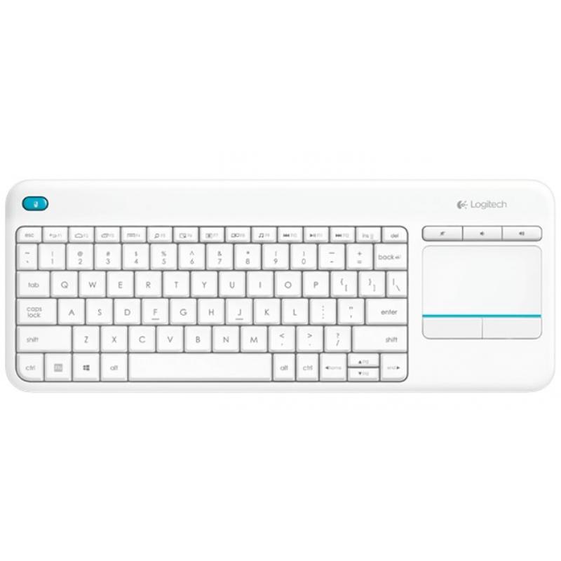 Logitech K400 Plus Teclado Inalambrico Touchpad - PC, TV - Color Blanco