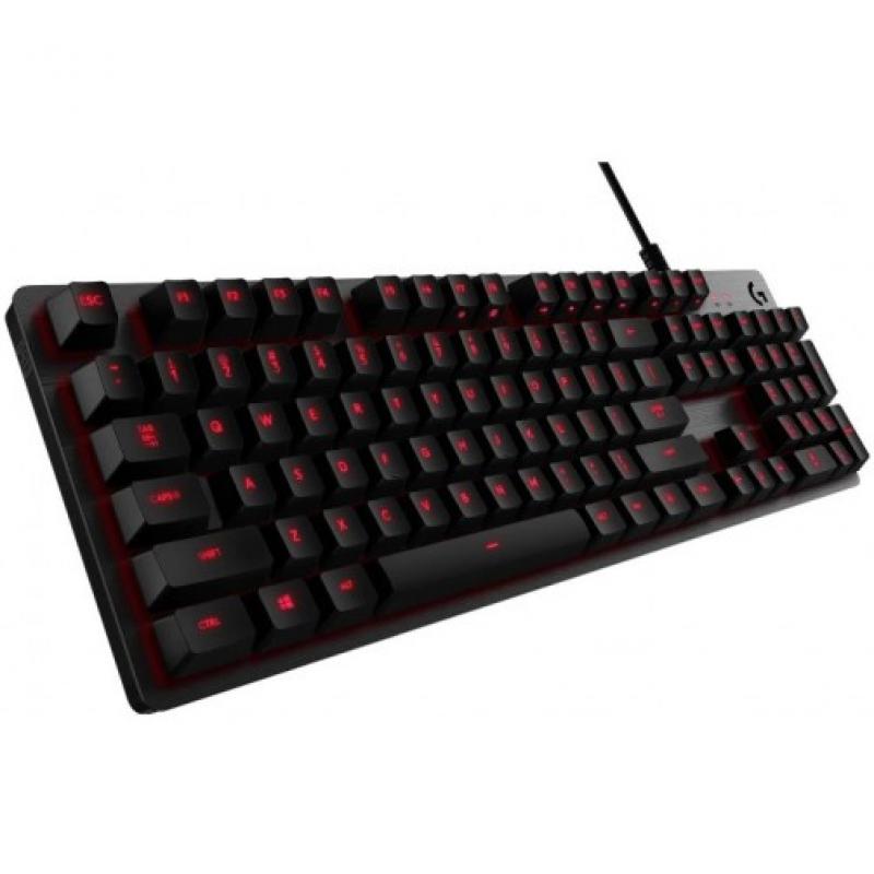 Logitech G413 Teclado Mecanico Gaming USB - Retroiluminacion en Rojo - Teclas de Acceso Directo - Cable de 1.80m - Color Negro