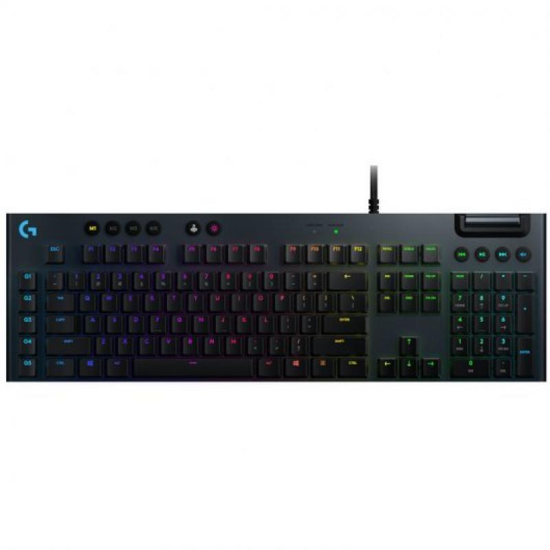 Logitech G815 Teclado Mecanico Gaming USB - Teclas Mecanicas GL Tactil - Iluminacion RGB Lightsync - Superficies de Metal - Cabl