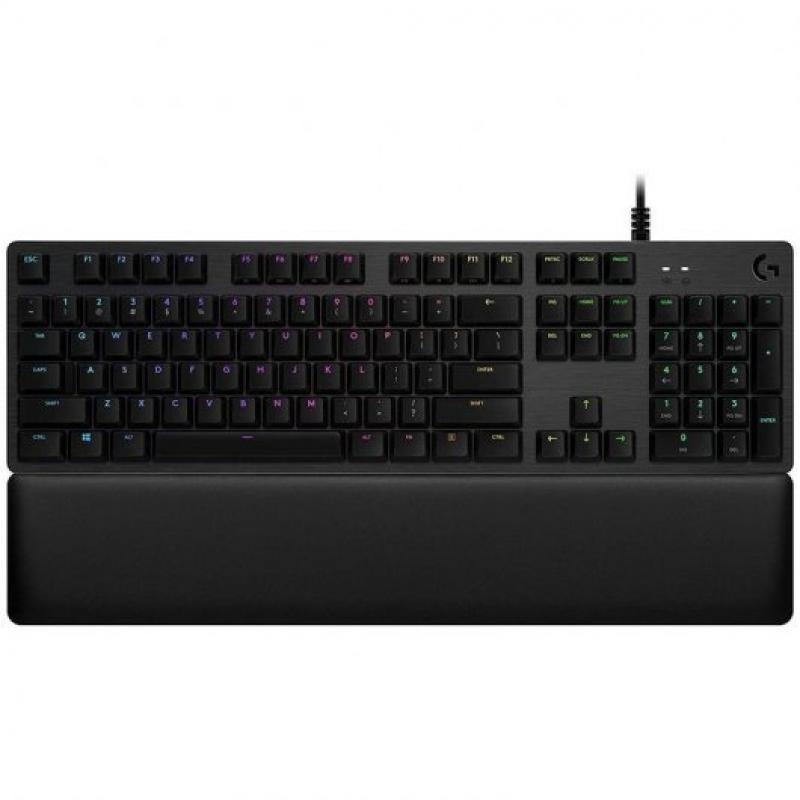 Logitech G513 Teclado Mecanico Gaming USB - Teclas Mecanicas GX Brown - Iluminacion RGB Lightsync - Superficies de Metal - Repos