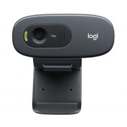 Logitech C270 Webcam HD 720p - 3Mpx - USB 2.0 - Microfono Integrado - Angulo de Vision 60º - Enfoque Fijo - Cable de 1.50 - Colo