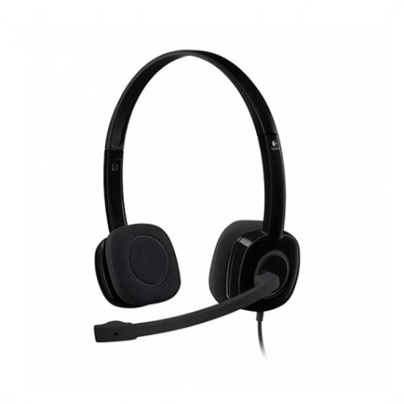 Logitech H151 Auriculares con Microfono - Microfono Giratorio - Controles en Cable - Diadema Ajustable - Conexion Jack 3.5mm - C