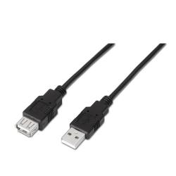 Aisens Cable Extension USB 2.0 - Tipo A Macho a Tipo A Hembra - 3.0m - Color Negro