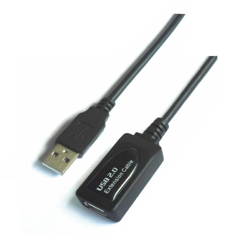 Aisens Cable Extension USB 2.0 Prolongador con Amplificador - Tipo A Macho a Tipo A Hembra - 5.0m - Color Negro