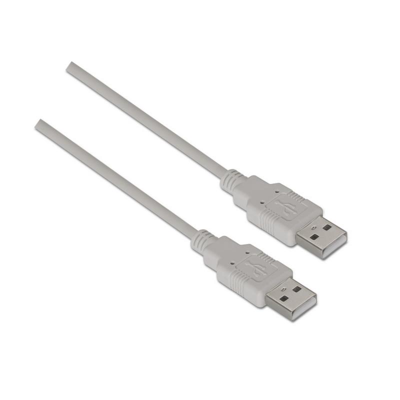 Aisens Cable USB 2.0 - Tipo A Macho a A Macho - 2.0m - Color Beige