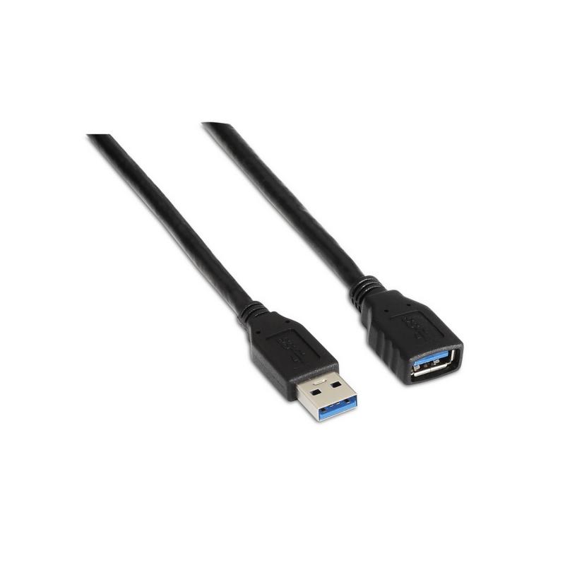 Aisens Cable Extension USB 3.0 - Tipo A Macho a A Hembra - 2.0m - Color Negro