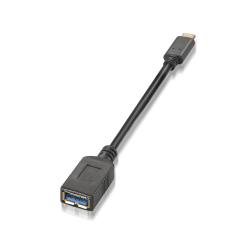 Aisens Cable USB 3.1 Gen1 5Gbps 3A - Tipo USB-C/M-A Hembra - 15cm - Color Negro