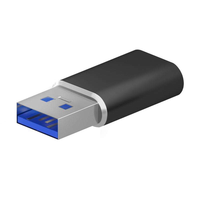 Aisens Mini Adaptador USB 3.2 Gen2/USB 2.03A - Tipo USB-C/H-A/M - Color Negro