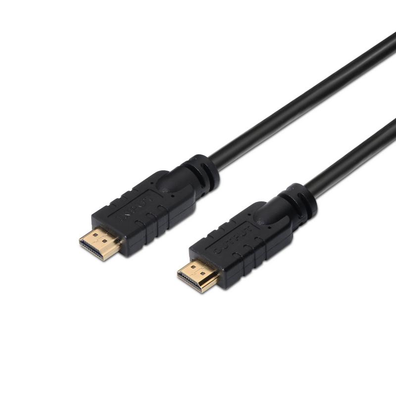 Aisens Cable HDMI V2.0 Premium Alta Velocidad/ HEC 4K@60HZ 18GBPS con Repetidor - A/M-A/M - 15m - Color Negro