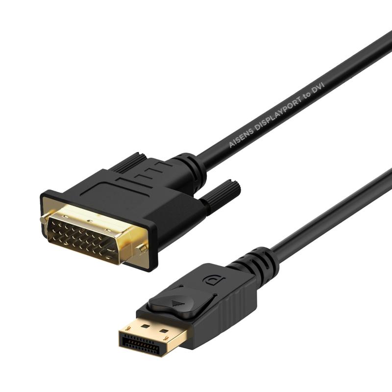 Aisens Cable Conversor Displayport a DVI - DP/M-DVI/M - 2.0m - Color Negro