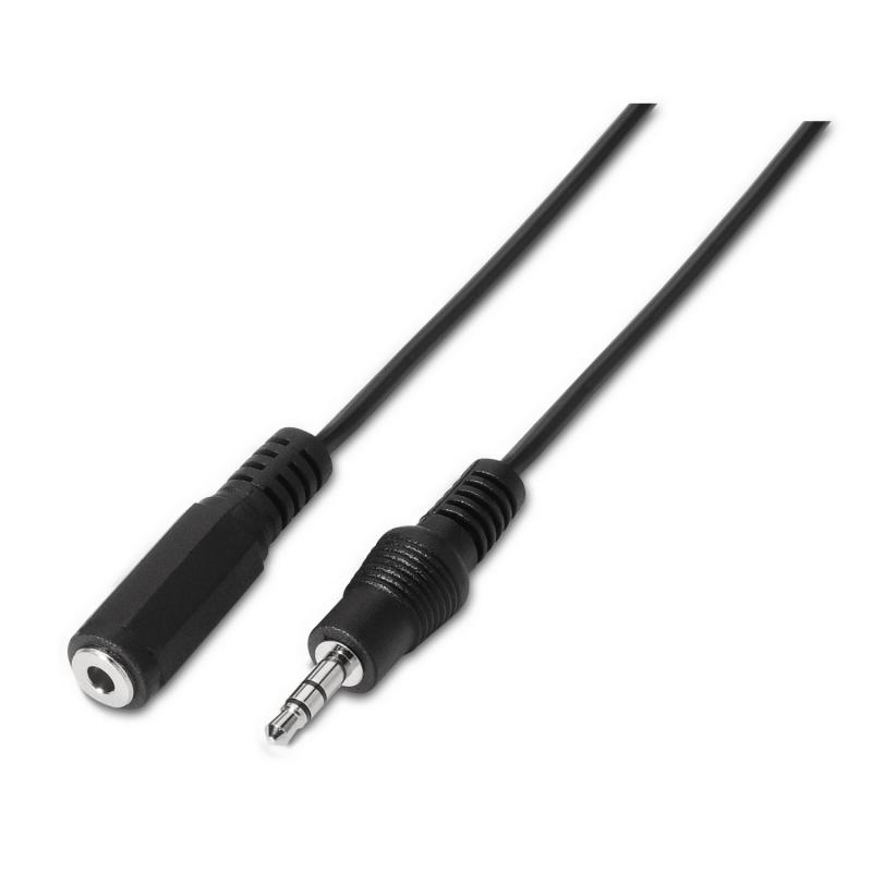 Aisens Cable Audio Estereo - JACK 3.5/M-JACK 3.5/H - 1.5m - Color Negro