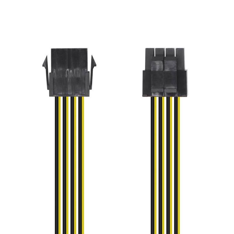 Aisens Cable Alimentacion - 8 Pin/H-4+4 Pin/M - 30cm - Color Negro