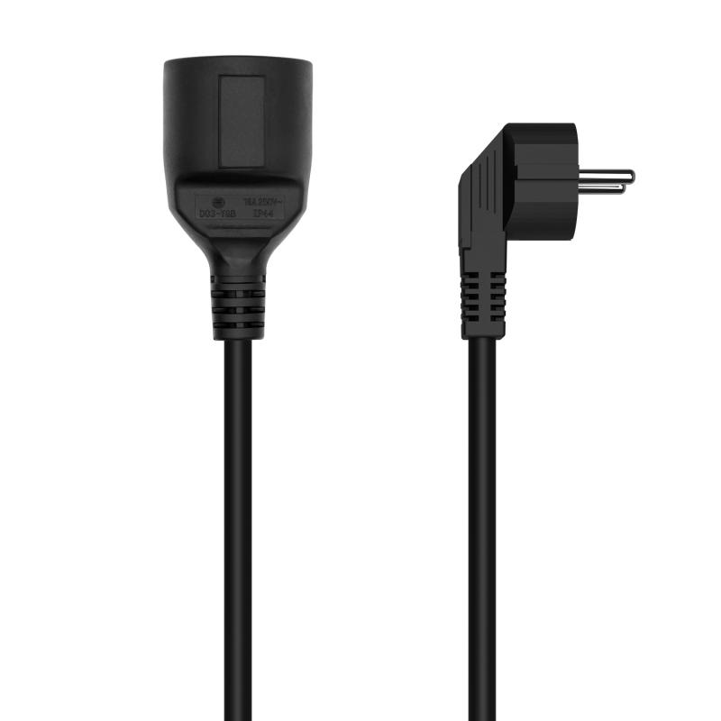 Aisens Cable Alargador de Alimentacion Schuko - CEE7/M-CEE7/H - 10M - Color Negro