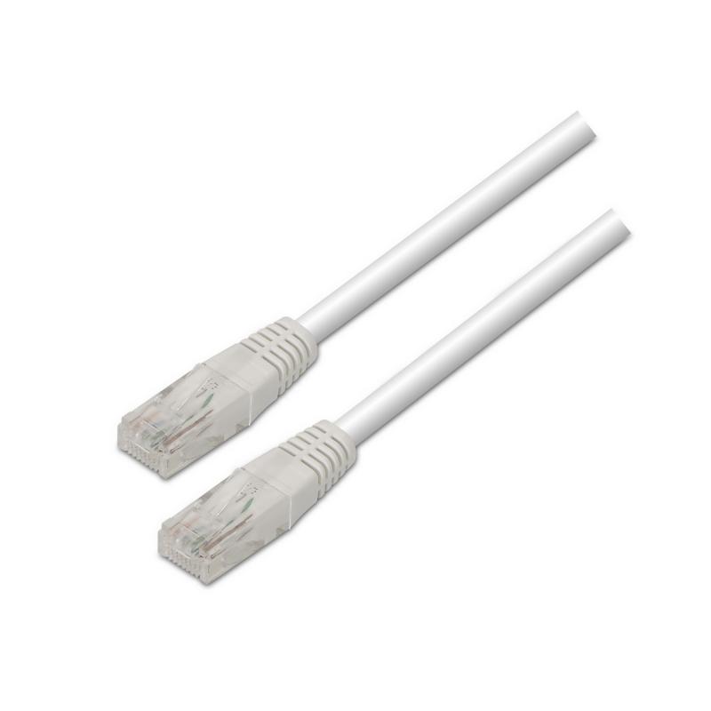 Aisens Cable de Red Latiguillo RJ45 Cat.5e UTP AWG24 - 0.5m - 10/100 Mbit/s - Color Blanco