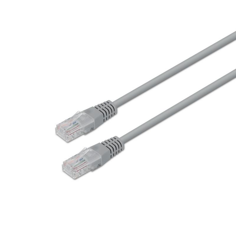 Aisens Cable de Red Latiguillo RJ45 Cat.6 UTP AWG24 - 15m - 10/100/1000 Mbit/s - Color Gris