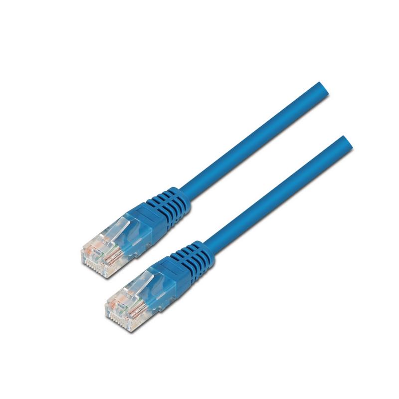 Aisens Cable de Red Latiguillo RJ45 Cat.6 UTP AWG24 - 3.0m - 10/100/1000 Mbit/s - Color Azul