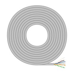 Aisens Cable de Red Rj45 Cat.6 UTP Rigido AWG23 CCA (Aleacion) - 500m - Color Gris