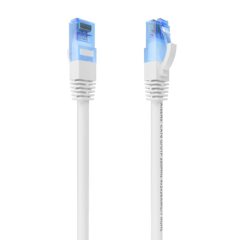 Aisens Cable de Red Latiguillo RJ45 Cat.6 UTP AWG26 CCA - 1.5m - Color Blanco