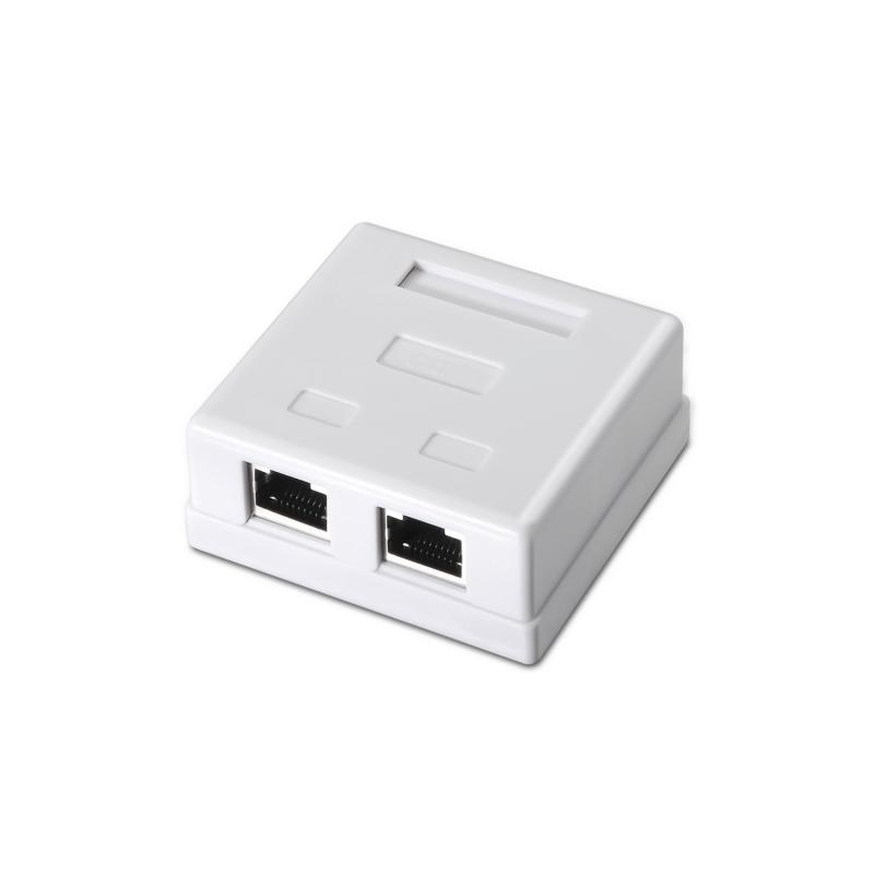 Aisens Roseta de Superficie RJ45 Cat.6 FTP 2 Tomas - Color Blanco