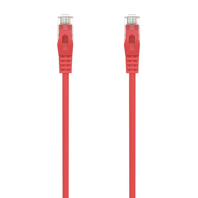 Aisens Cable de Red Latiguillo RJ45 LSZH CAT.6A 500 MHZ UTP AWG24 - 25CM - Color Rojo