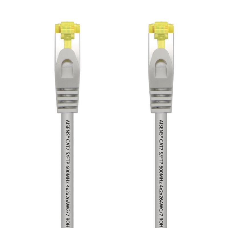 Aisens Cable de Red Latiguillo RJ45 LSZH Cat.7 600 Mhz S/FTP PIMF AWG26 - 0.5M - Color Gris