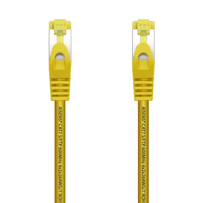 Aisens Cable de Red Latiguillo RJ45 LSZH Cat.7 600 MHz S/FTP PIMF AWG26 - 0.5M - Color Amarillo