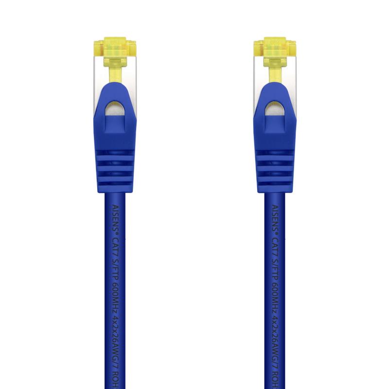 Aisens Cable de Red Latiguillo RJ45 LSZH Cat.7 600 MHz S/FTP PIMF AWG26 - 0.5M - Color Azul