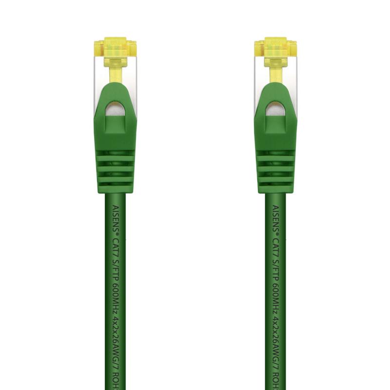 Aisens Cable de Red Latiguillo RJ45 LSZH Cat.7 600 MHz S/FTP PIMF AWG26 - 2.0M - Color Verde
