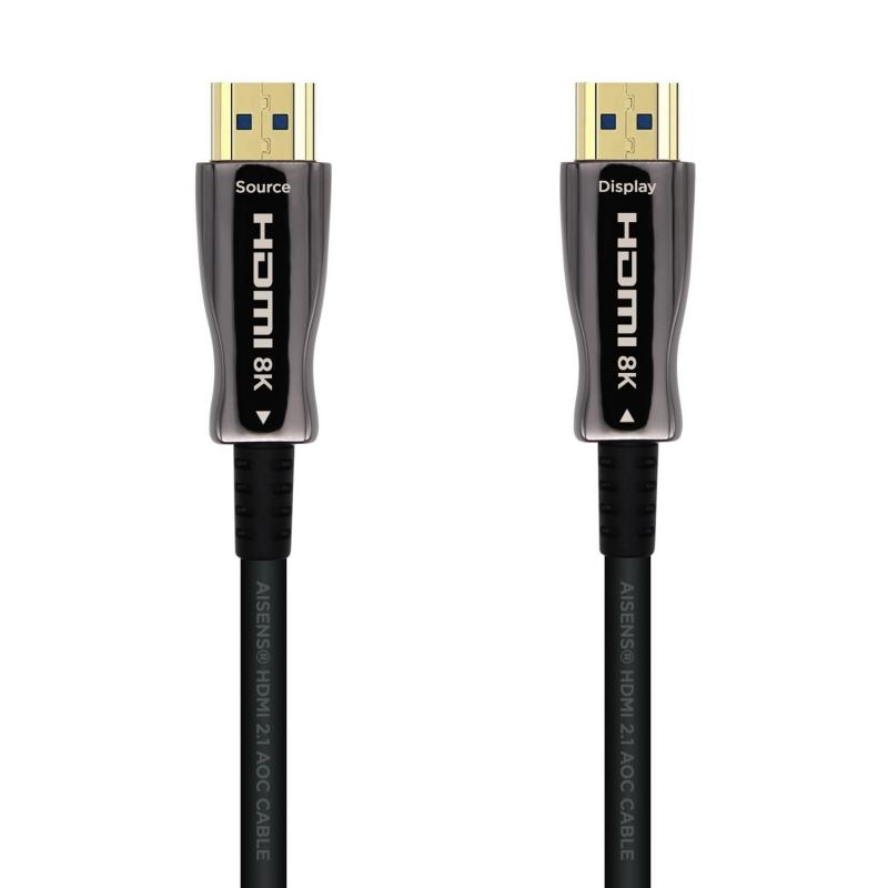 Aisens Cable HDMI V2.1 AOC (Active Optical Cable) Fibra Optica Ultra Alta Velocidad UHS 8K@60Hz 4K@120Hz 4:4:4 48Gbps - A/M-A/M 