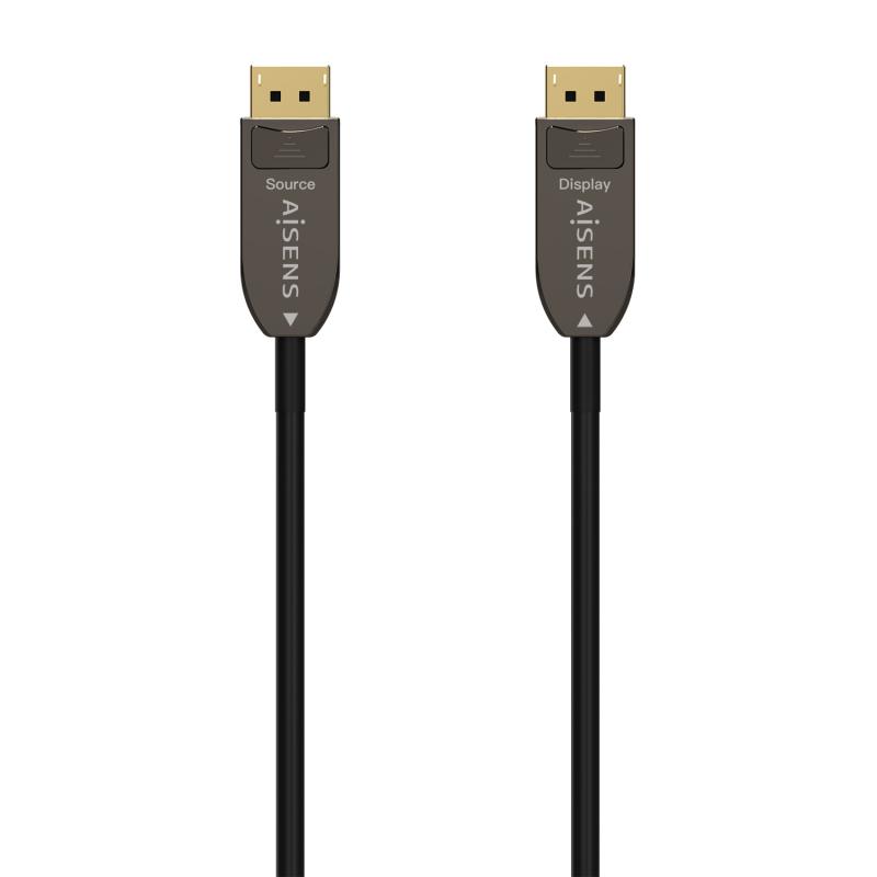 Aisens Cable DisplayPort AOC V1.4 8K@60HZ 4K@120Hz 4:4:4 32.4GBPS - DP/M-DP/M - 10M - Color Negro