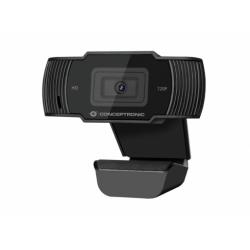 Conceptronic Webcam HD 720p USB 2.0 - Microfono Integrado - Enfoque Fijo - Cubierta de Privacidad - Angulo de Vision 68º - Cable