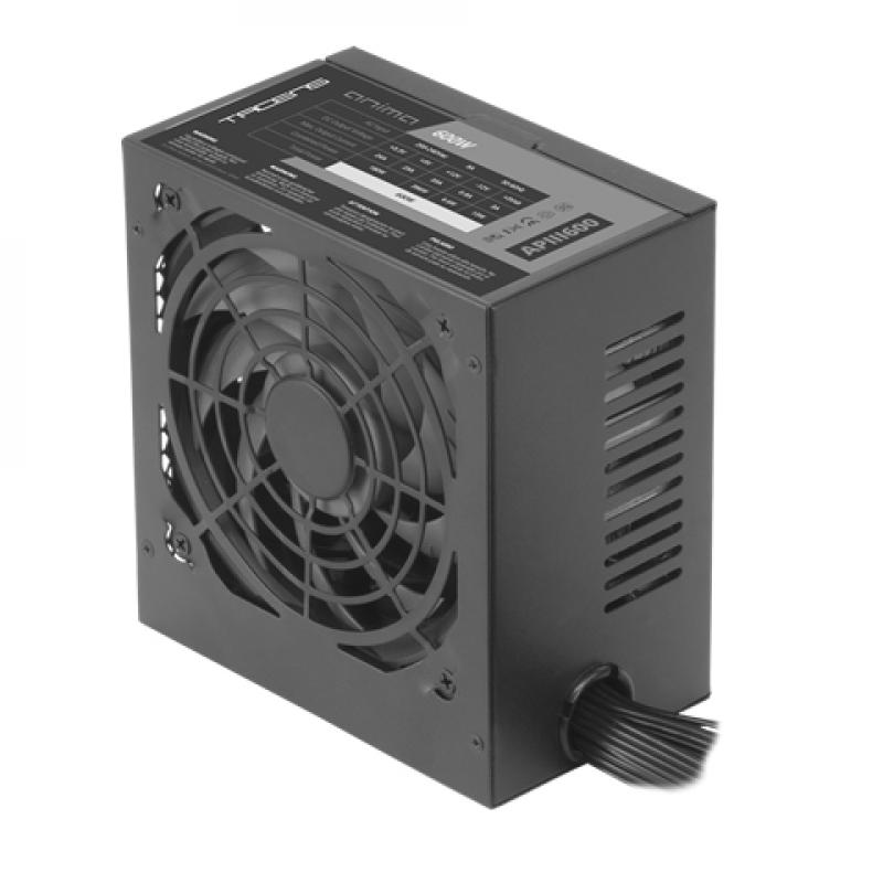 Tacens APIII600 Fuente de Alimentacion 600W ATX - Eficiencia 85% Bronze - Tecnologia SMD - Seguridad total - Silencio total - Ca