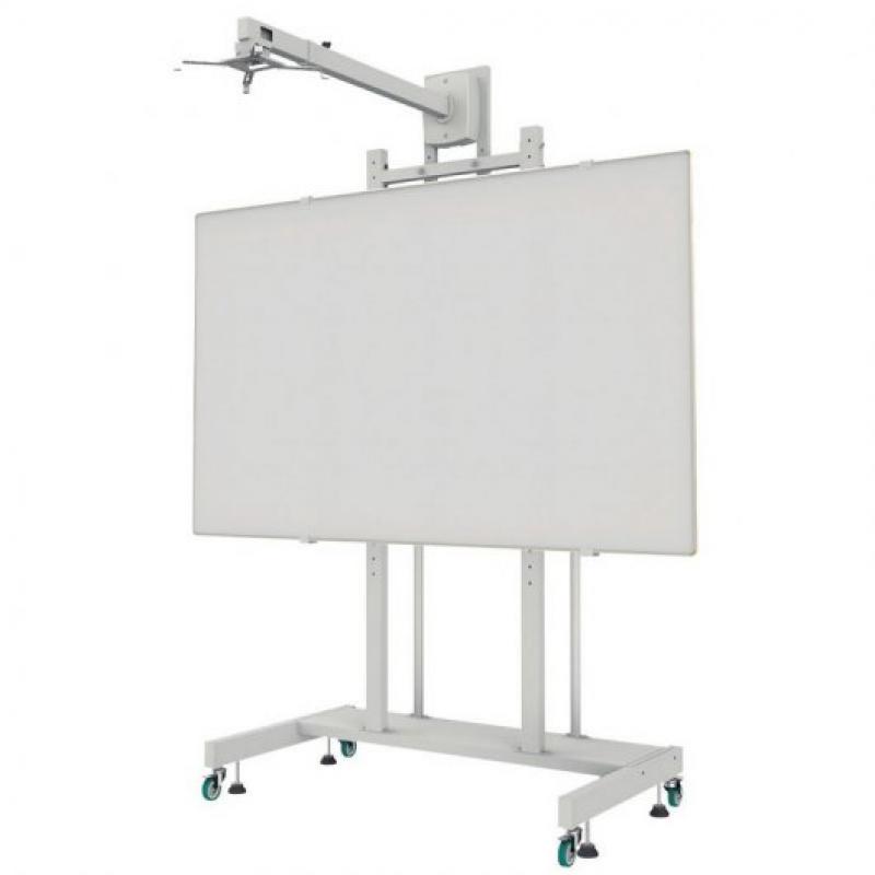 Approx Soporte Movil para Pizarra Interactiva de 80"-120" y Proyector - Ruedas con Freno y Patas Fijas - Peso Max.100kg