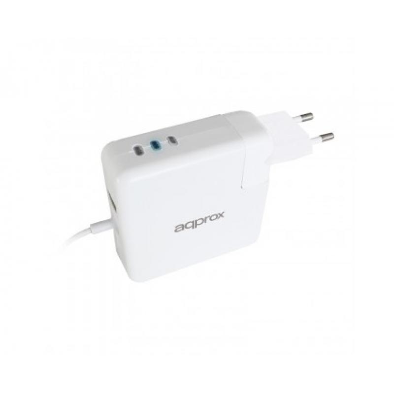 Approx Cargador Automatico para Apple Tipo L 45W/65W/85W - USB 5V 2.1A